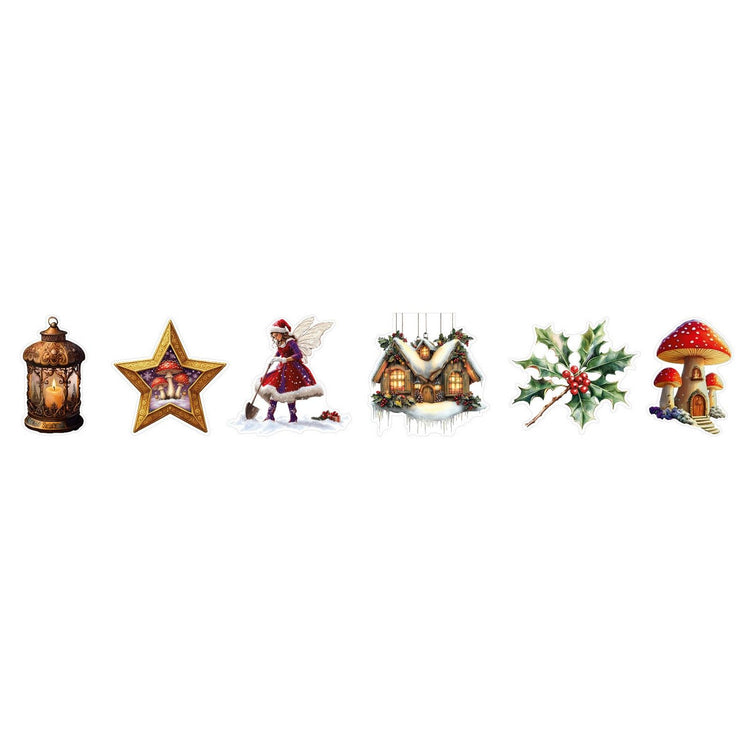 Studiolicht • Essentials, transparente Aufkleber, Feen-Weihnachten, 6 Designs