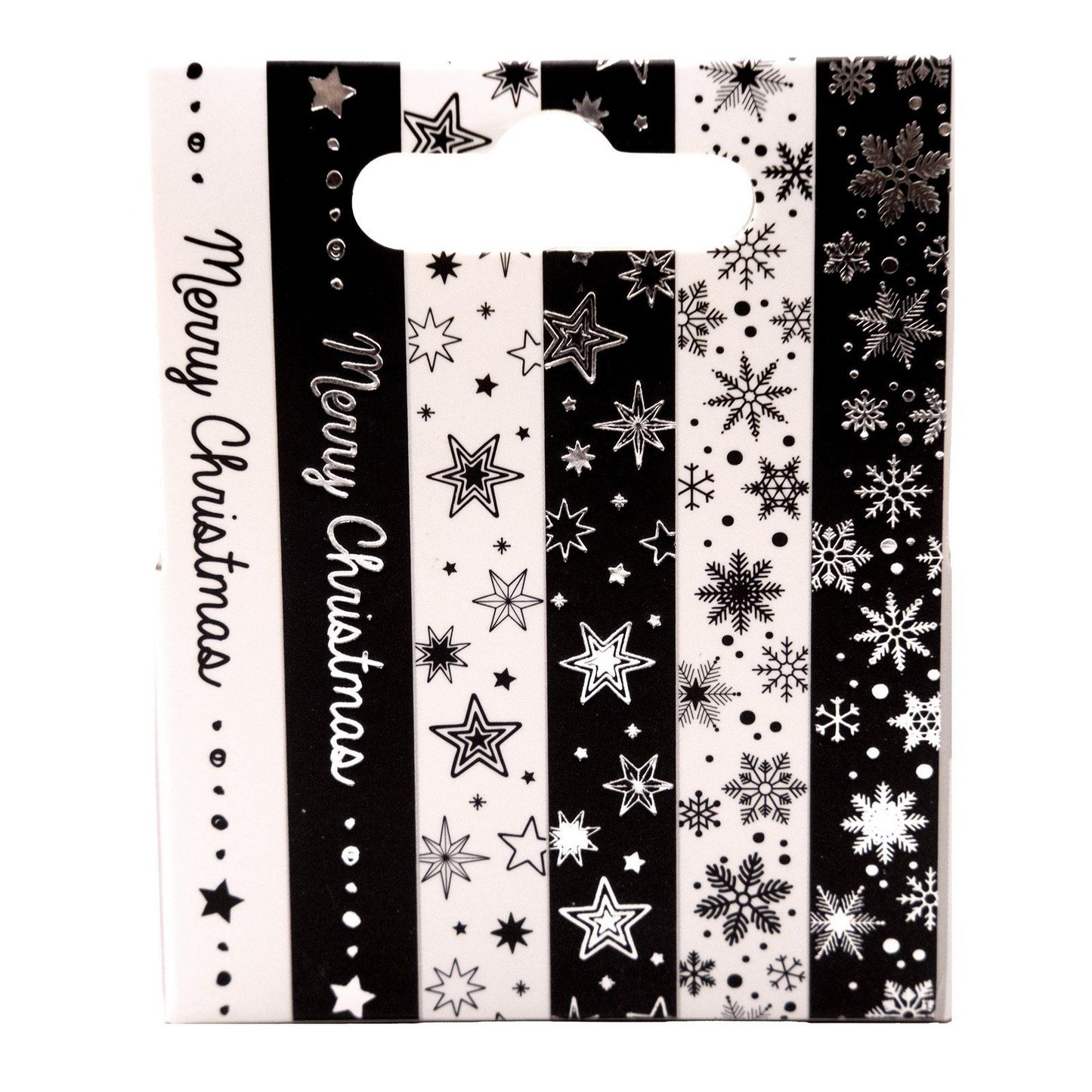 Studioleuchte • Essentials Washi Tape Schwarz Weiß Englisch Silber