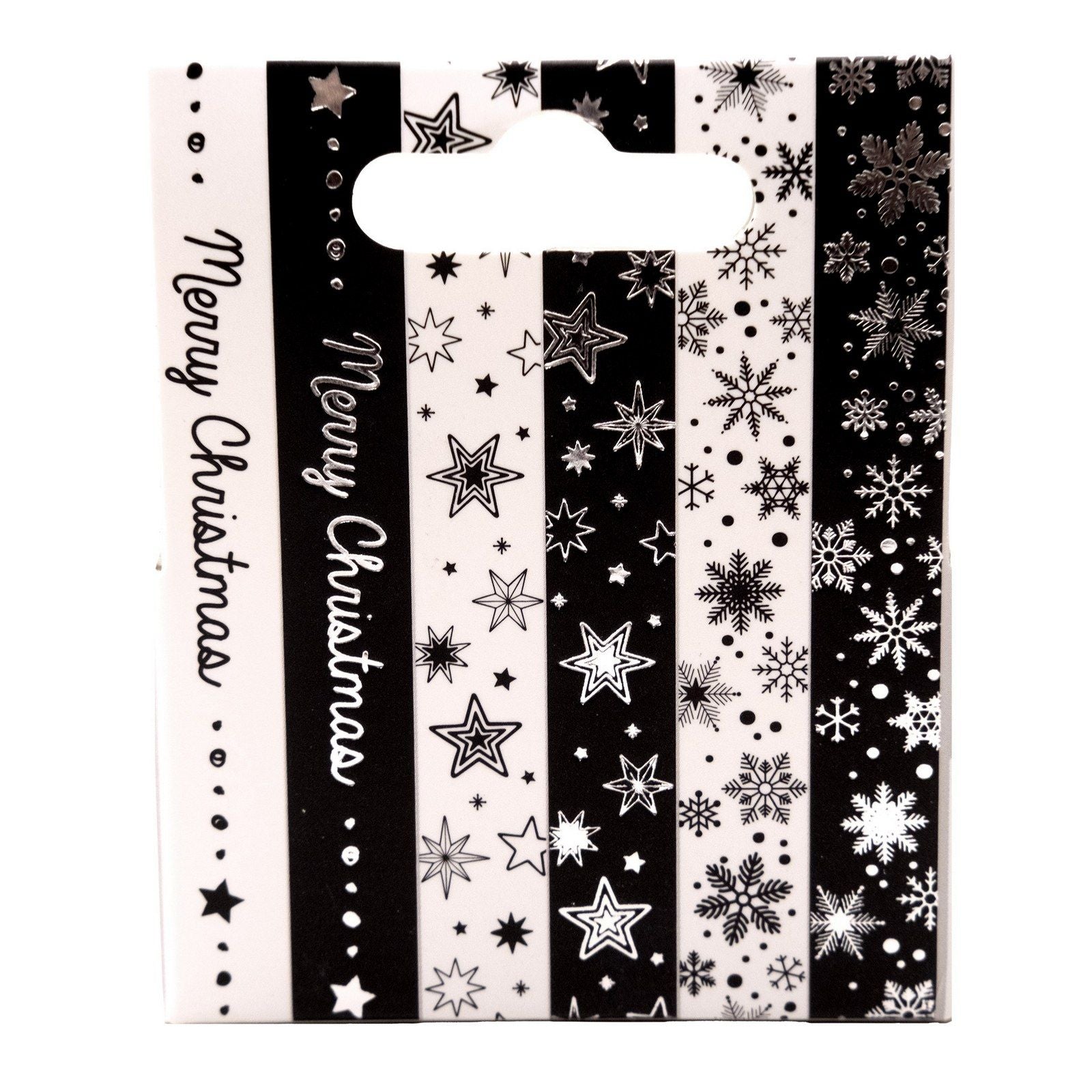 Studioleuchte • Essentials Washi Tape Schwarz Weiß Englisch Silber