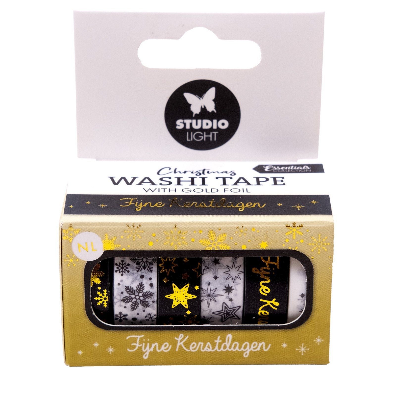 Studiolicht • Essentials Washi Tape Schwarz Weiß NL Gold
