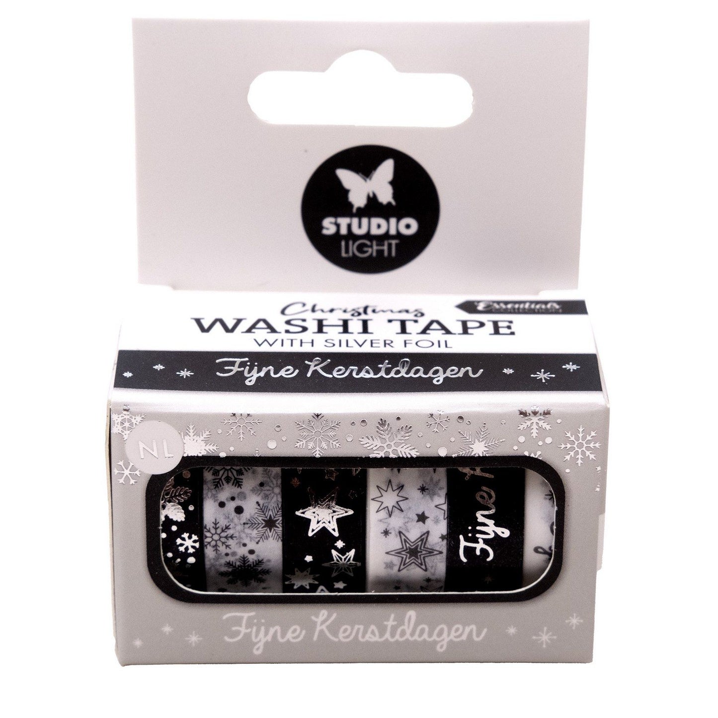 Studioleuchte • Essentials Washi Tape Schwarz Weiß NL Silber