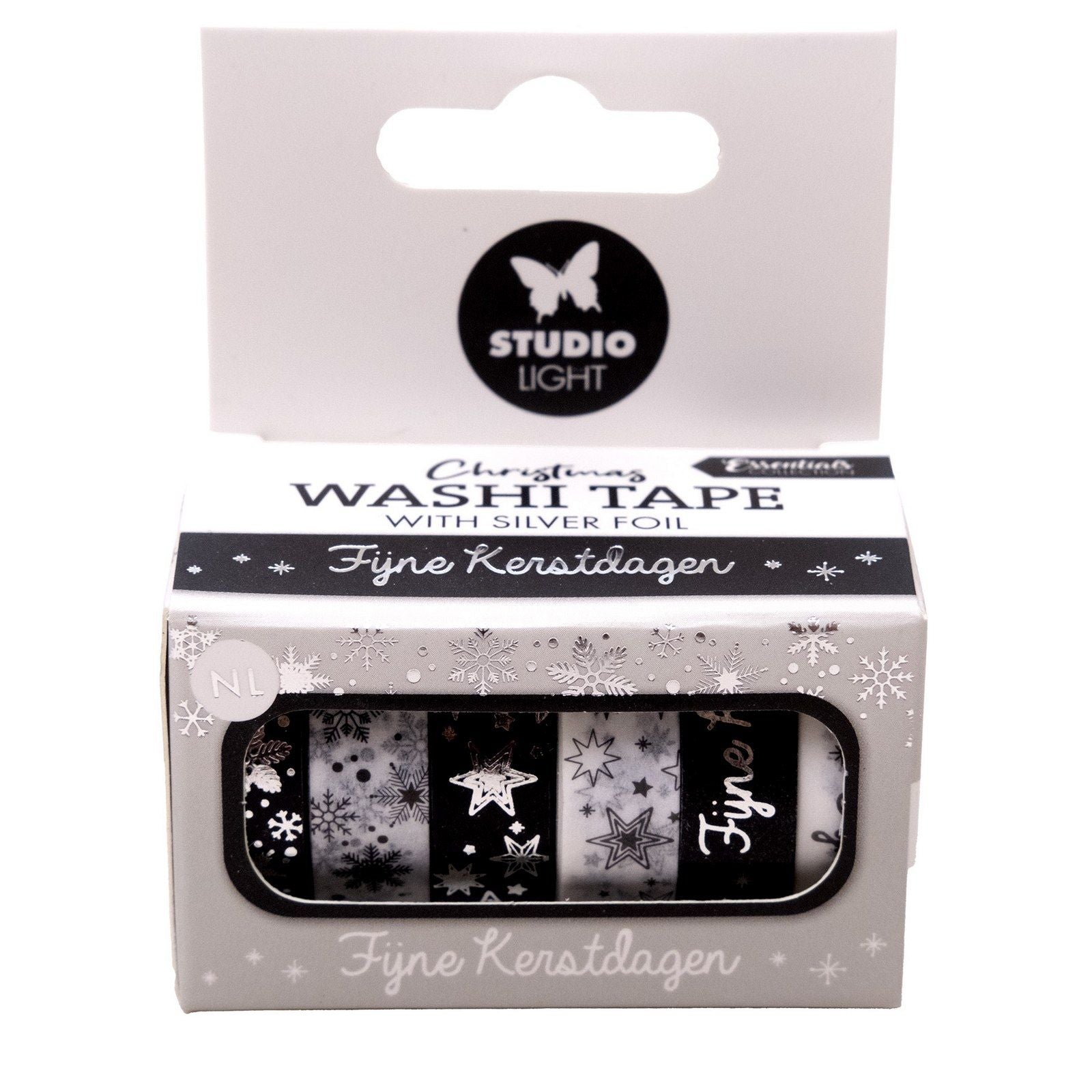 Studioleuchte • Essentials Washi Tape Schwarz Weiß NL Silber