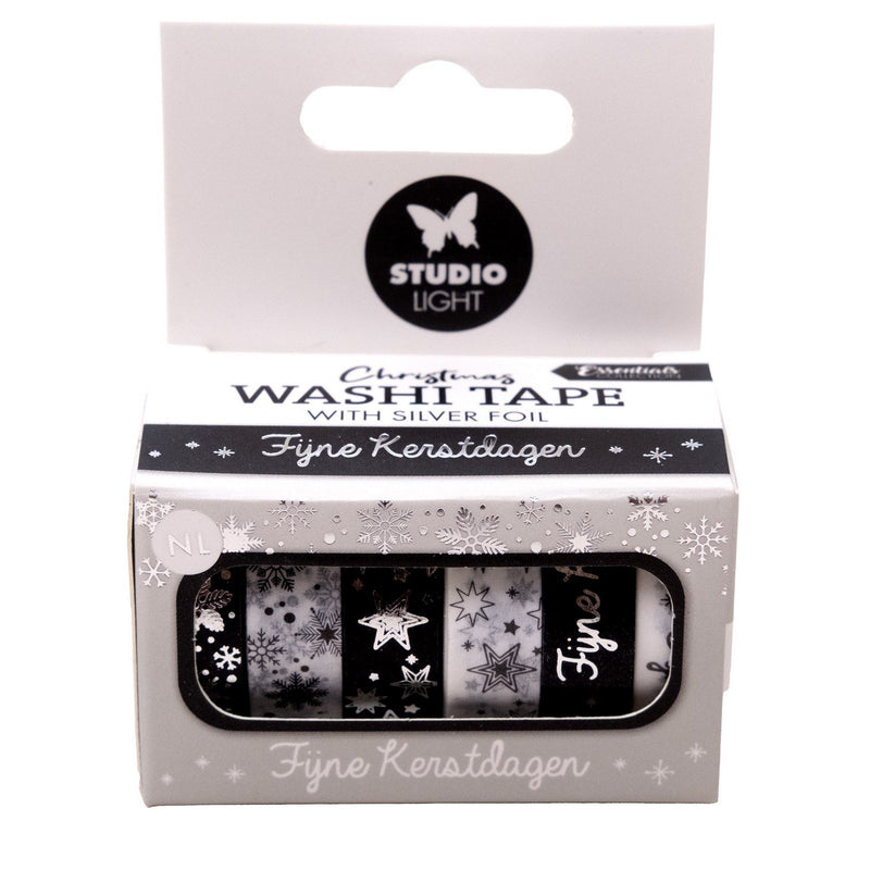Studioleuchte • Essentials Washi Tape Schwarz Weiß NL Silber