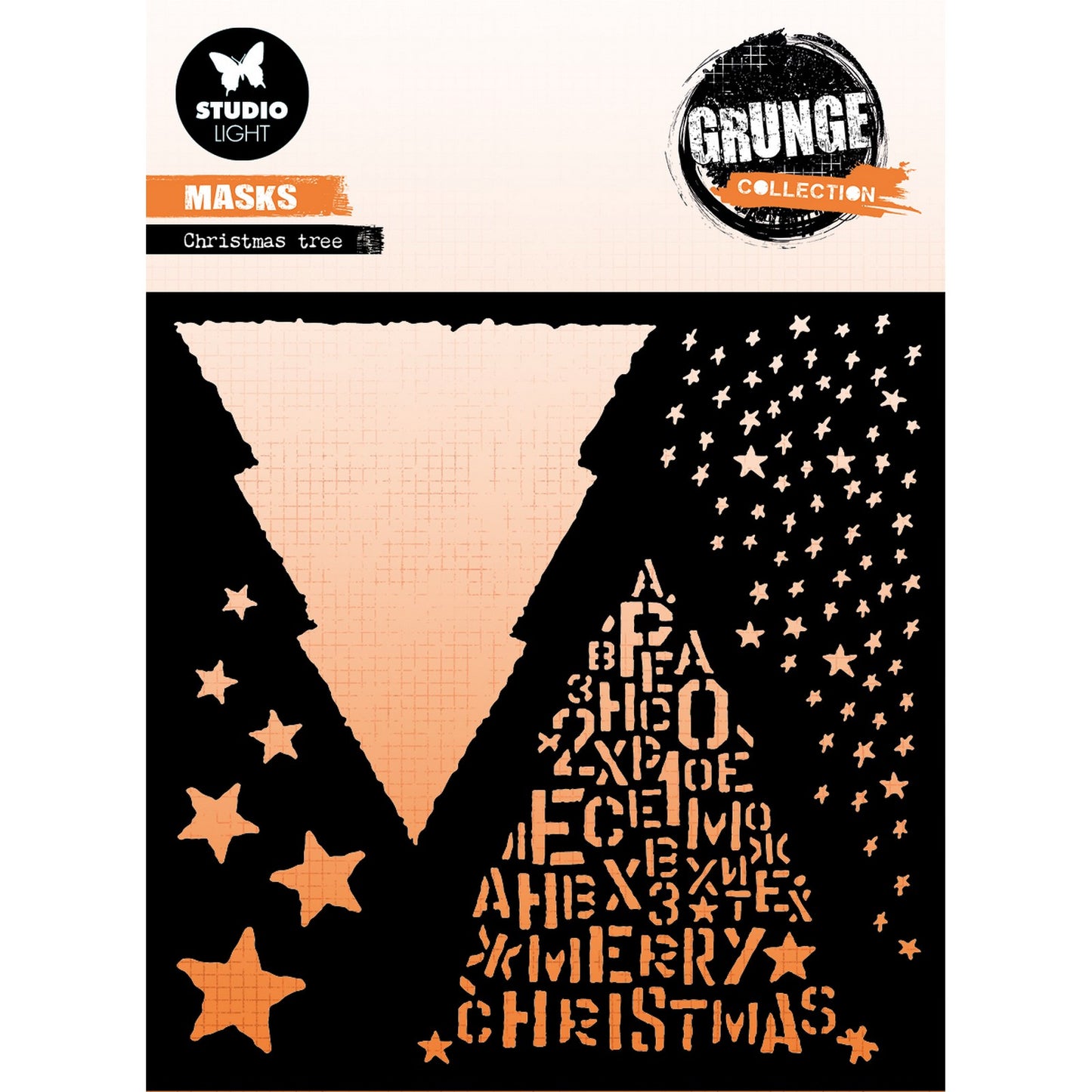 Studiolicht • Grunge-Sammlung Maske Weihnachtsbaum