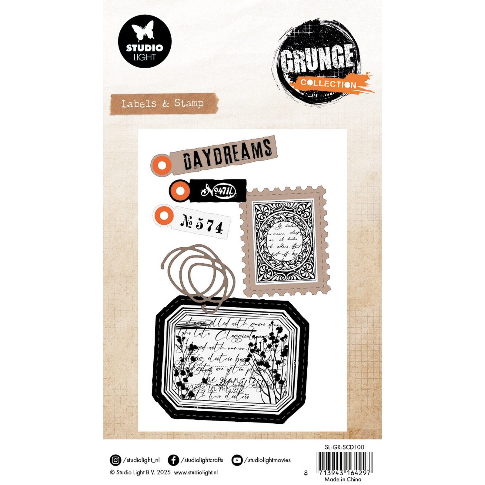 Studiolicht • Grunge-Sammlung Stempel-Stanzformen Etikettenstempel