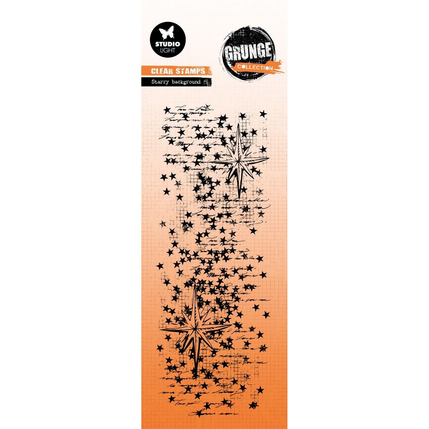 Studiolicht • Grunge-Sammlung, klarer Stempel, sternenklarer Hintergrund