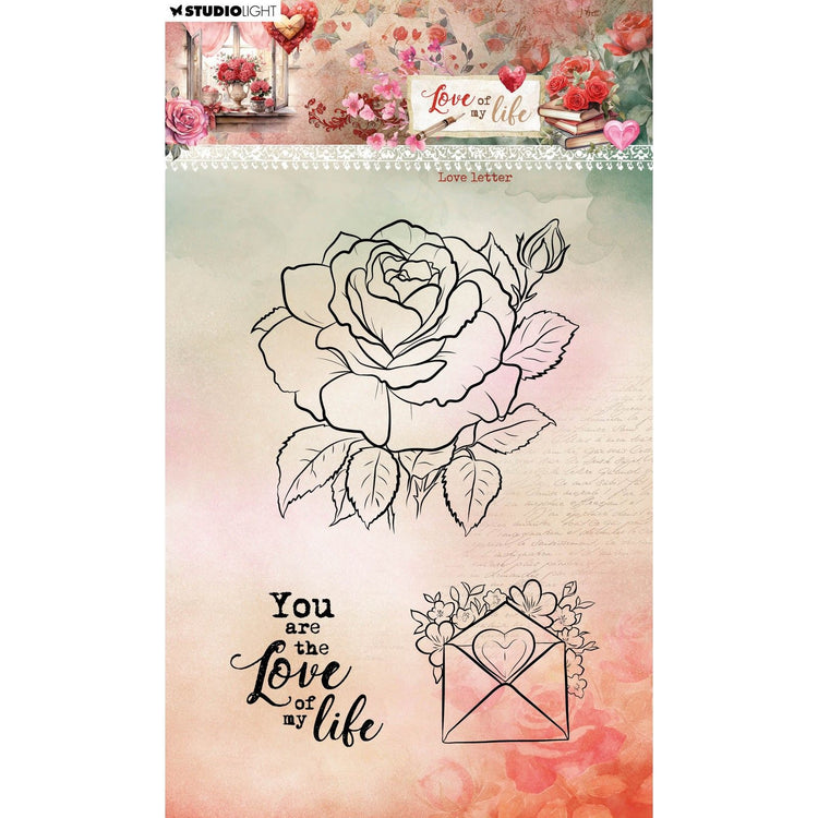 Studiolicht • Liebe meines Lebens, transparente Stempel, Liebesbrief