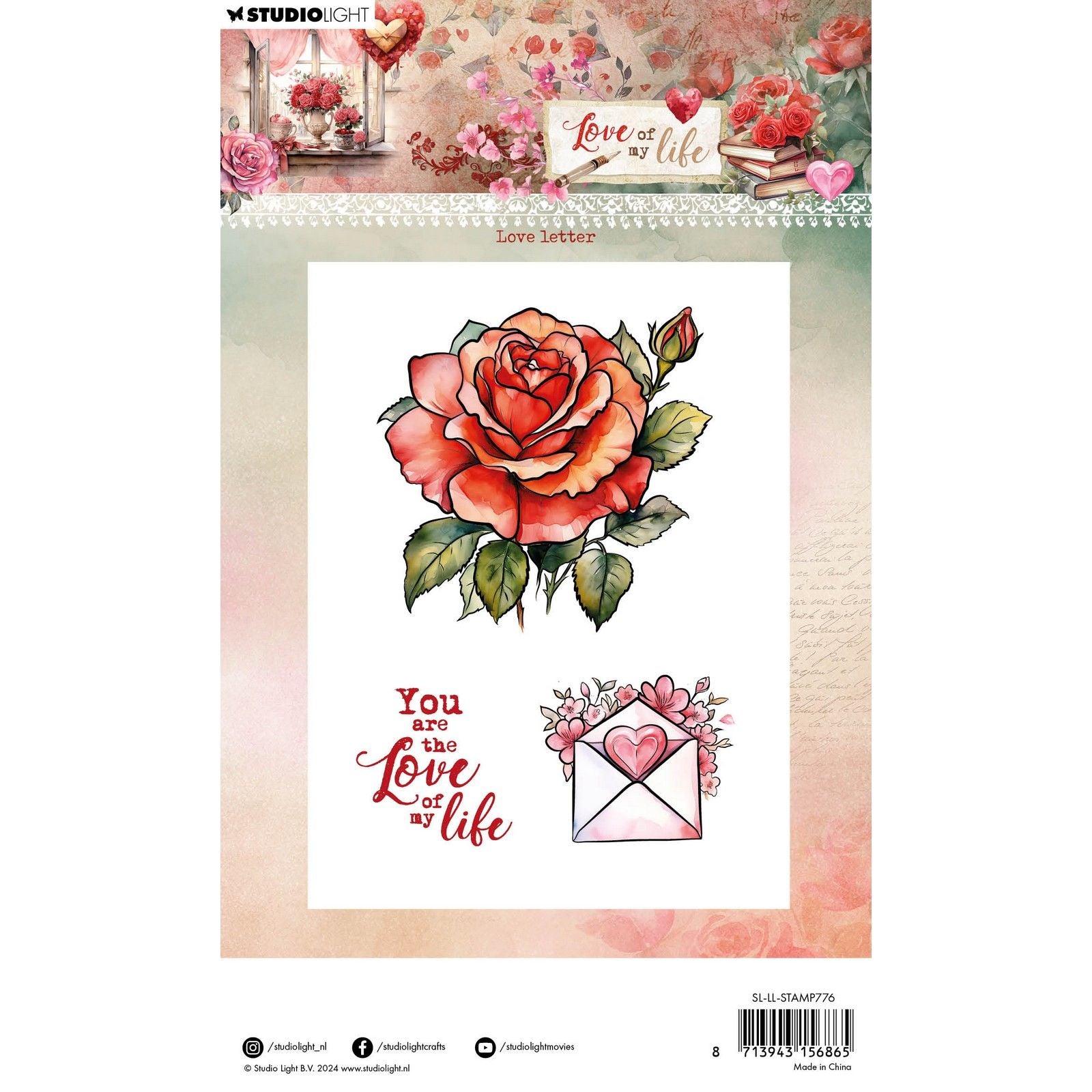 Studiolicht • Liebe meines Lebens, transparente Stempel, Liebesbrief
