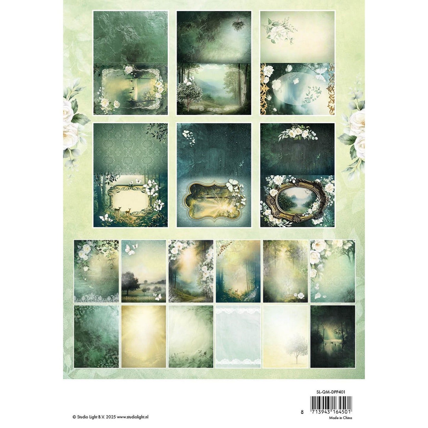 Studio Light • Designer-Papierblock, Karten, Hintergründe, ruhiger Morgen, 148 x 210 x 11 mm, 36 Blatt