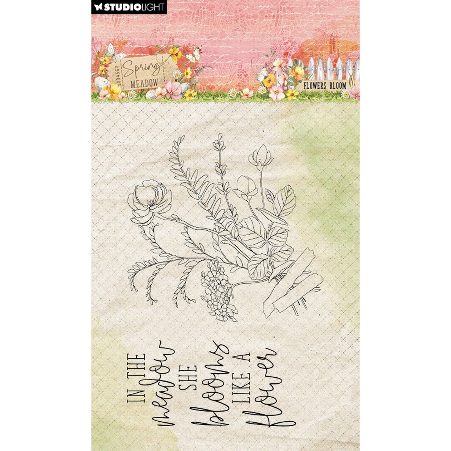 Studiolicht • Frühlingswiese, klarer Stempel, Blumenblüte