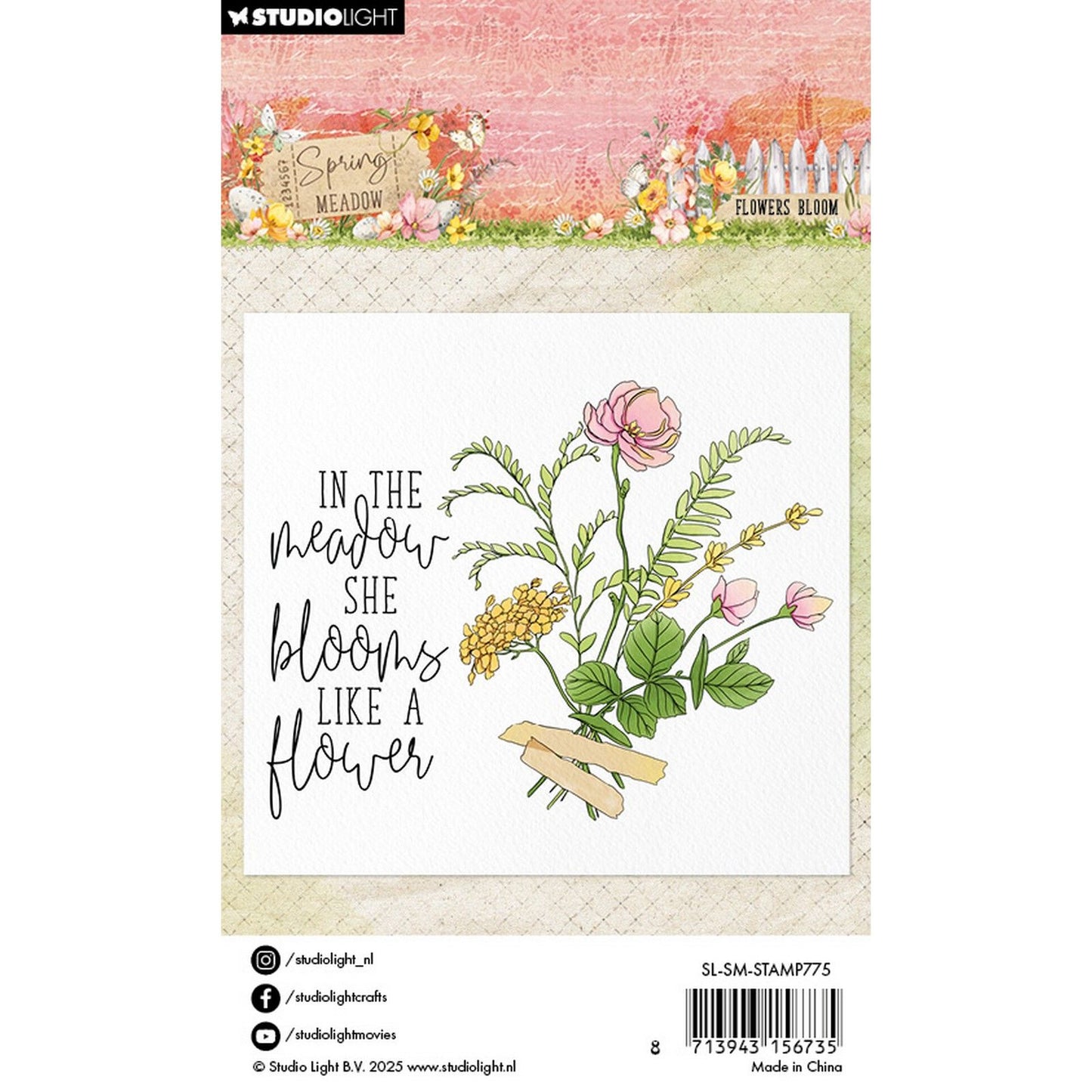Studiolicht • Frühlingswiese, klarer Stempel, Blumenblüte