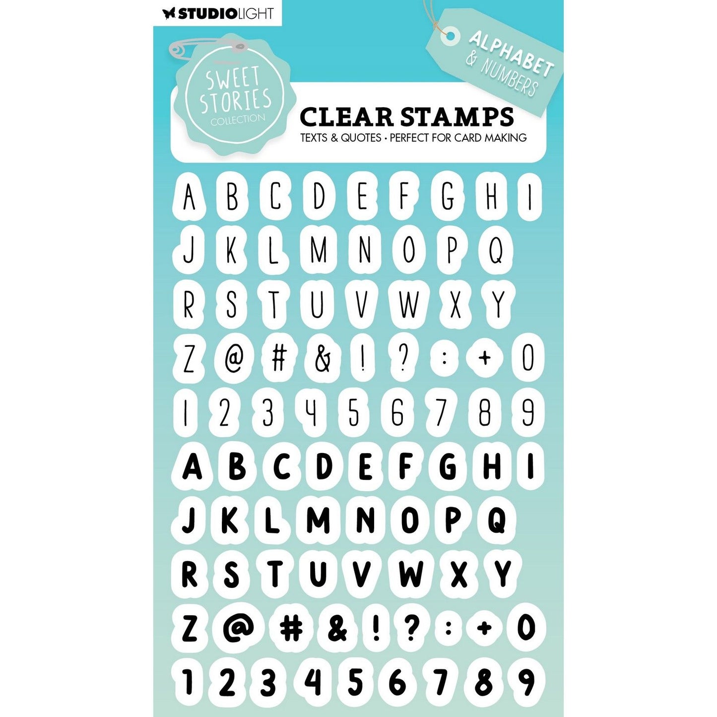 Studiolicht • Süße Geschichten, transparentes Stempelalphabet