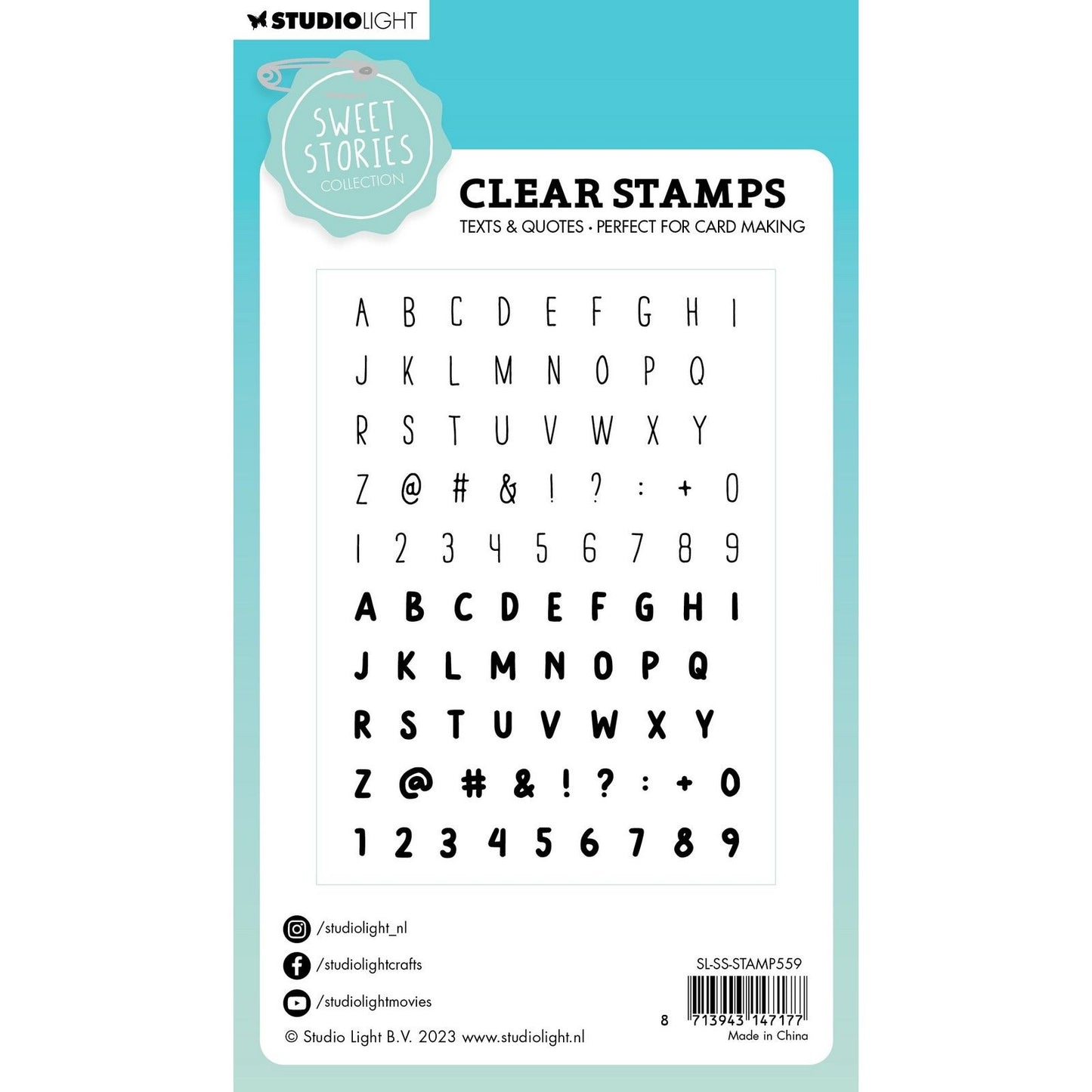 Studiolicht • Süße Geschichten, transparentes Stempelalphabet