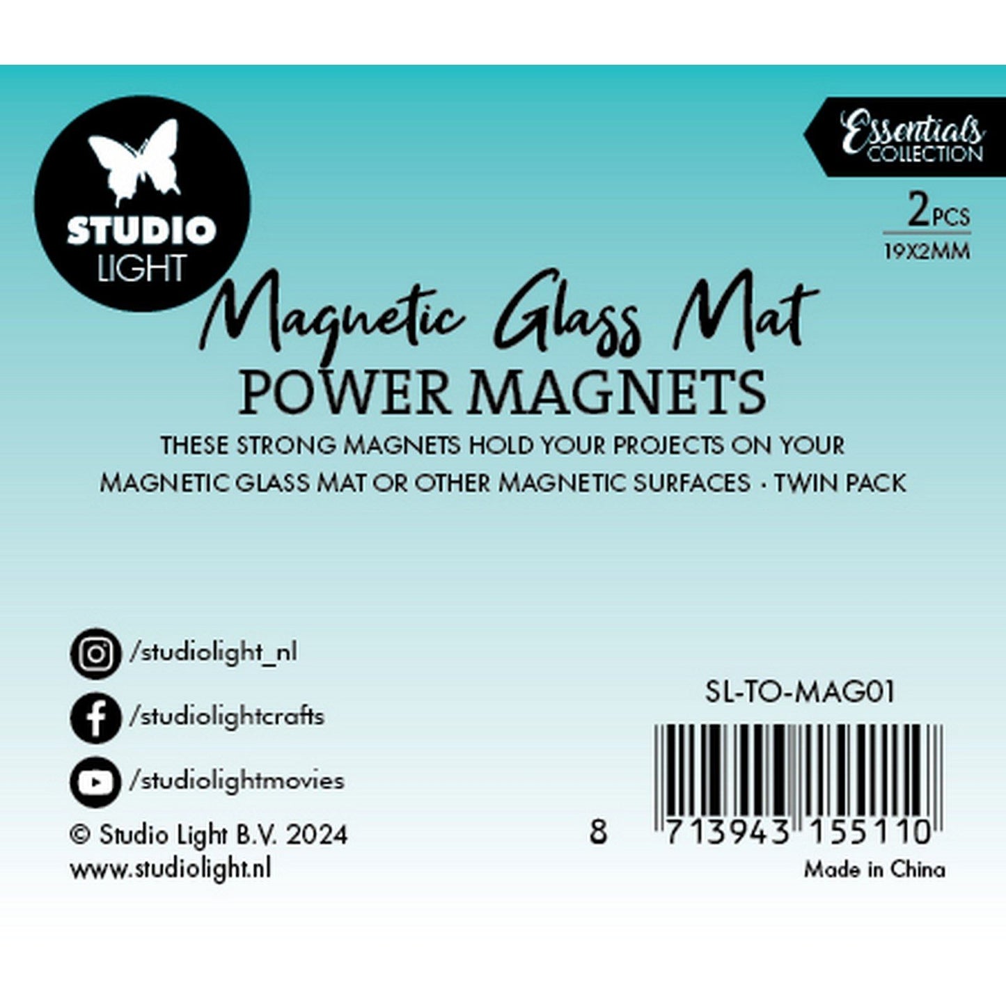 Studioleuchte • Essentials Power-Magnete für magnetische Glasmatte 2St