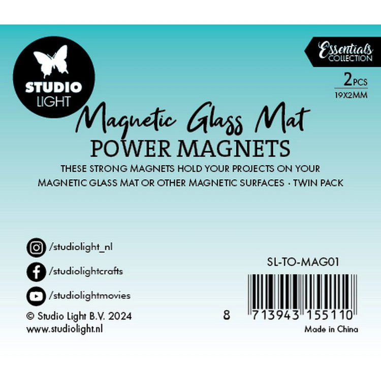 Studioleuchte • Essentials Power-Magnete für magnetische Glasmatte 2St