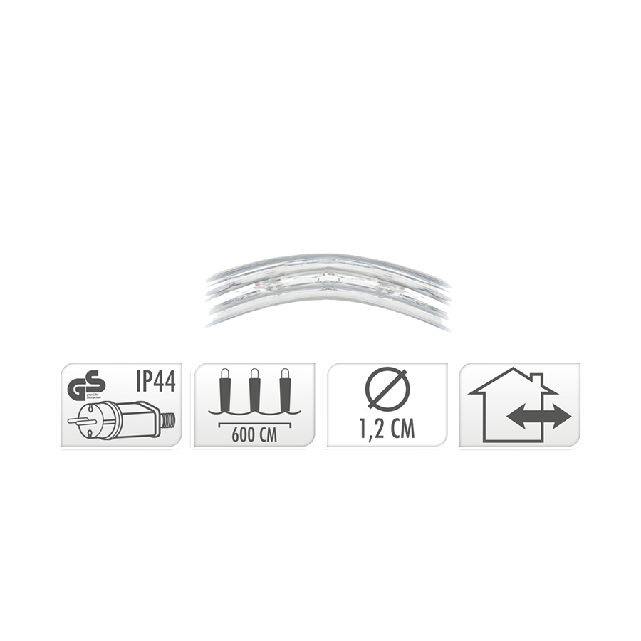 Schlauchbeleuchtung LED mehrfarbig 600cm