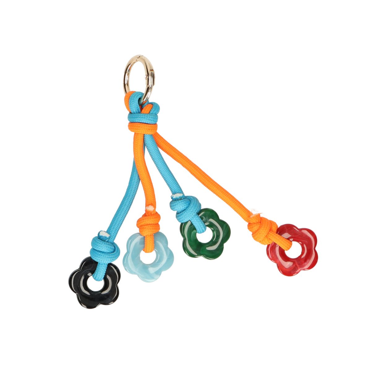 Jvdl Taschenanhänger blau orange mit Blume