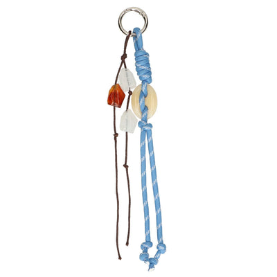 Jvdl Taschenanhänger, blaues Seil mit Steinen