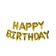 Girlandenballon Folie Happy Birthday Gold 40cm