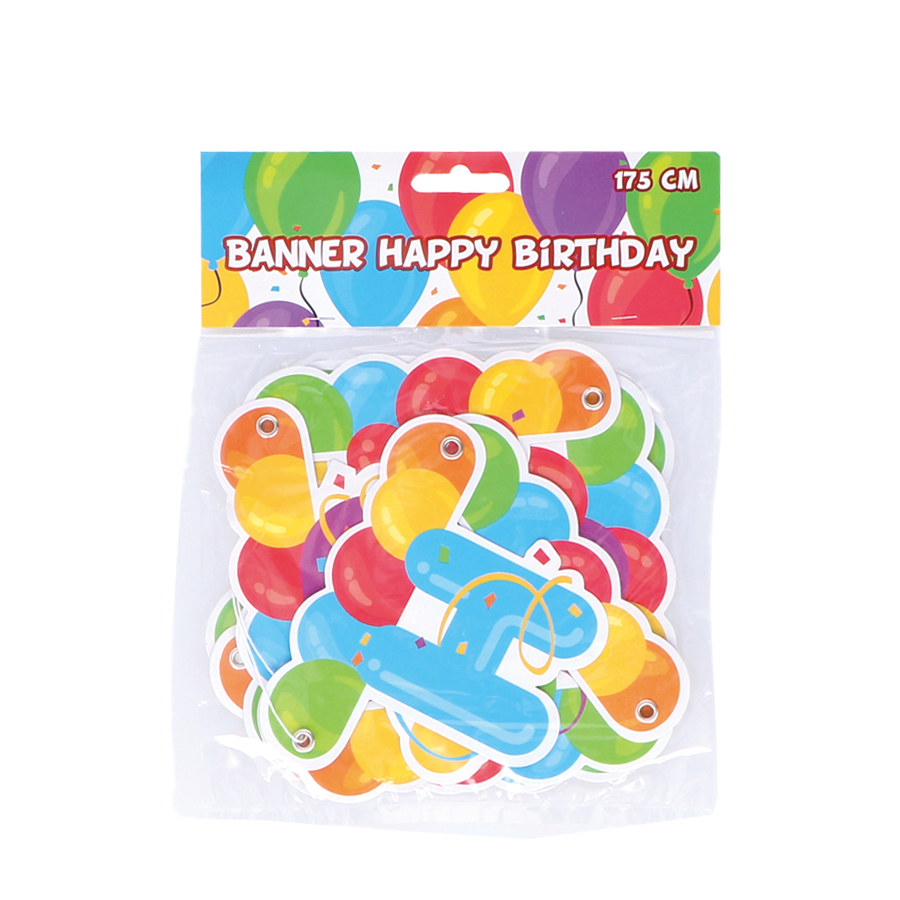 Girlande Happy Birthday Luftballons 175cm