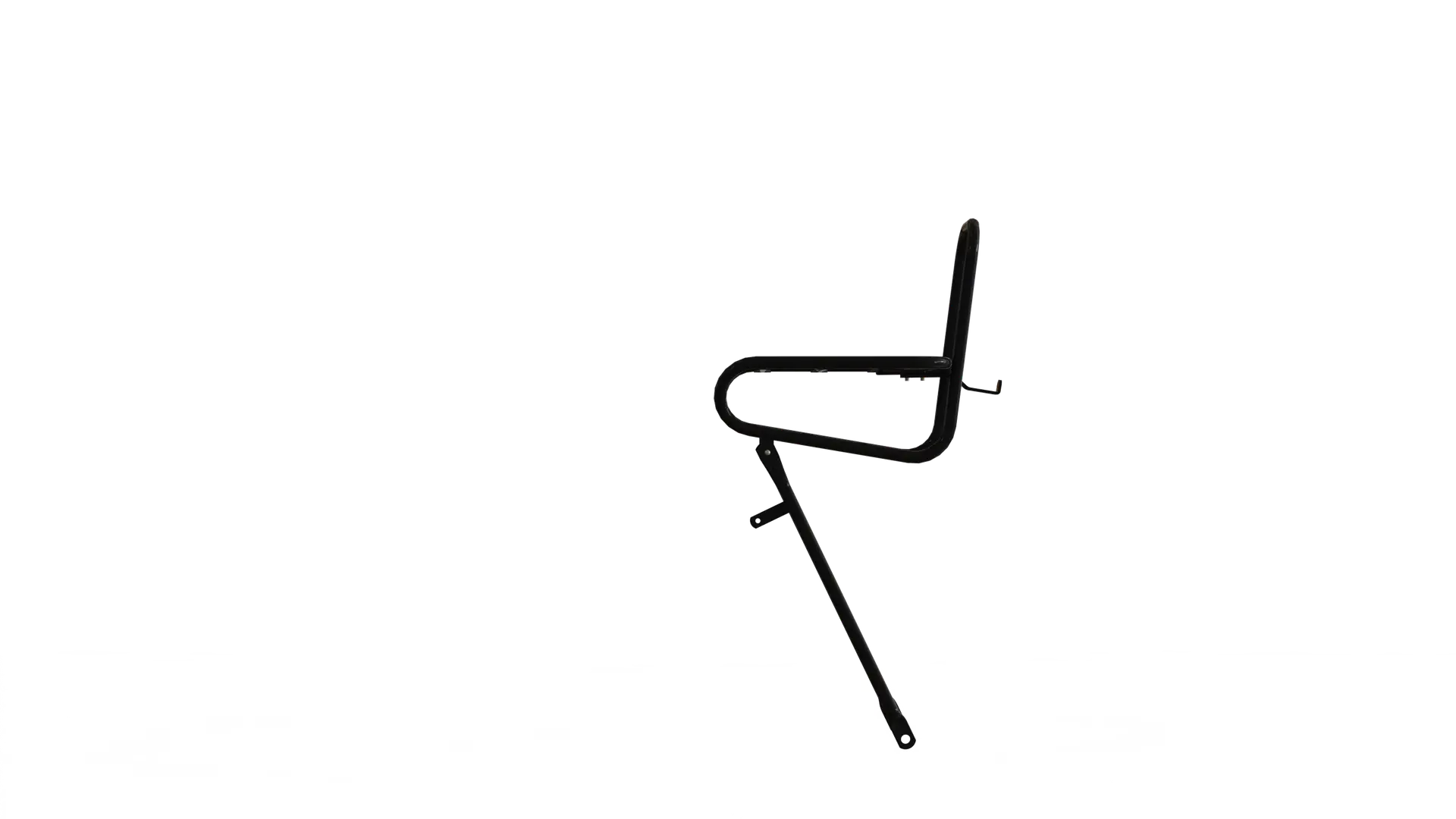 Steco Frontgepäckträger glatt 25cm Krone Bolzen matt schwarz