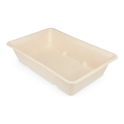 Snack-Tablett zum Mitnehmen A13 Bagasse PFAS-frei (500 Stück)