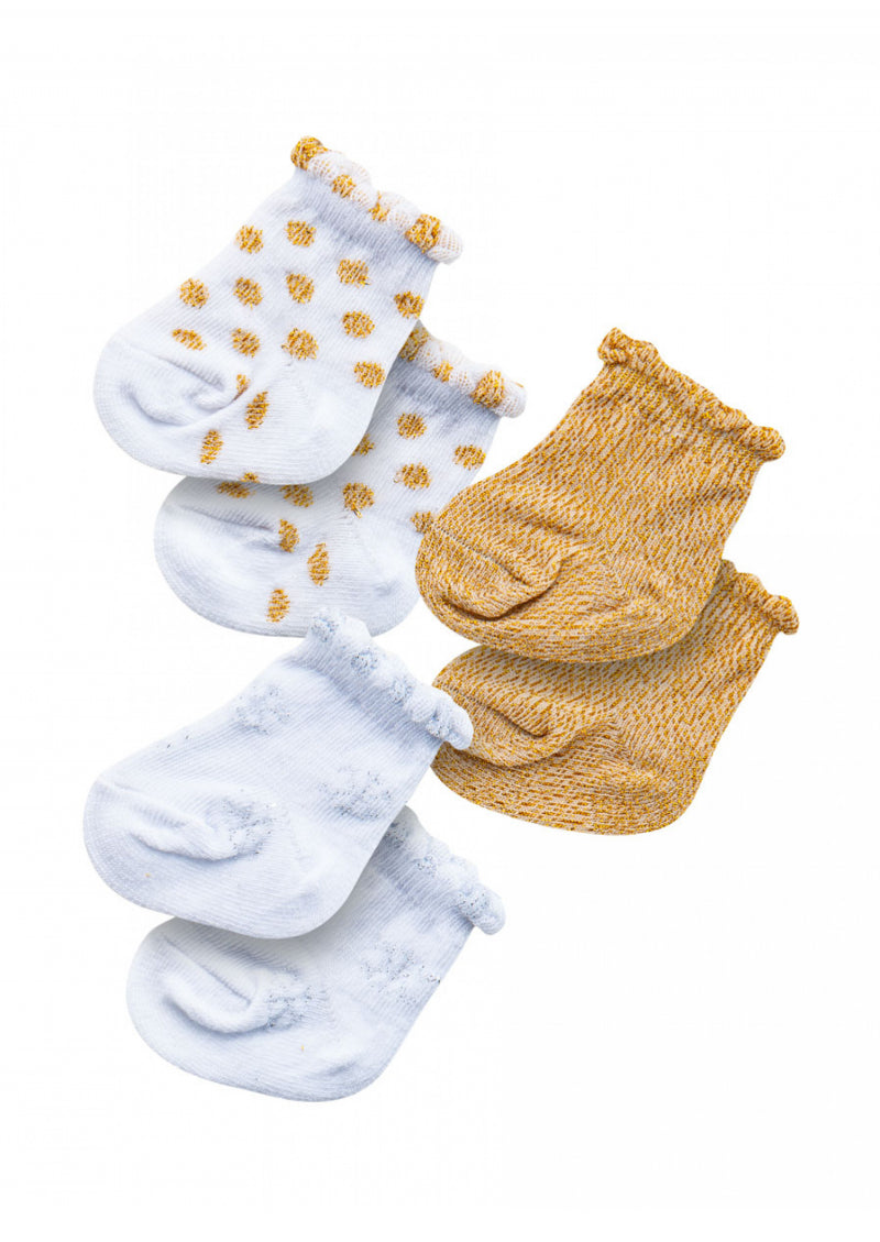 Puppensocken Glitzer - 3 Paare, 35-45 cm
