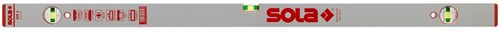 Sola Alu-Block-Wasserwaage AZB3 180, 180 cm, 3 Libellen 0,50 mm, silberfarben – 01013601 – 01013601