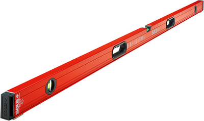 Sola Alu-Wasserwaage groß redh3 180 m verstellbare Füße 180 cm 3 Fläschchen 0,50 mm m 2 Griffe – 01249601