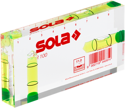 Sola Architects Wasserwaage 100 x 50 x 15 mm R 100 Display mit 10 Stück (Kim-Wasserwaage) – 01622142