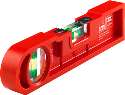 Sola Kunststoff-Wasserwaage PHF22 22 cm 2 Fläschchen 1,00 mm m rot – 01412101