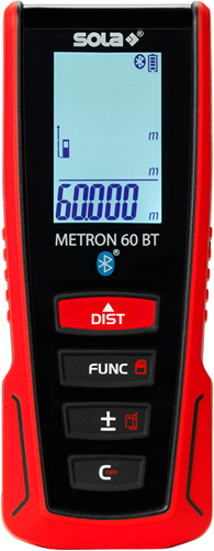 Sola Laser-Entfernungsmesser Metron 60 BT 0,05–60 m, Genauigkeit + -1,5 mm – 71027101