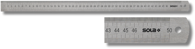 Sola Stahllineal 300x30x1mm Edelstahl LSB300, doppelseitige Teilung mm cm - 56104201 - 56104201