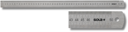 Sola Stahllineal 500x30x1mm Edelstahl LSB500, doppelseitige Teilung mm cm - 56104401 - 56104401
