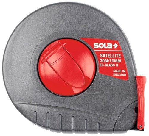 Sola Stahlmaßband 10 m Satellit ST10, Stahl, Kunststoff. Haus weiß EC-Klasse 2 SB - 50055701 - 50055701