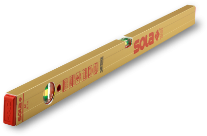 Sola Nivellierwasserwaage AZH2 180, 180 cm, 2 Libellen 0,50 mm, verstellbare Füße – 01051901 – 01051901