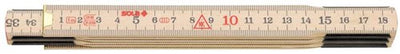 Sola vouwduimstok hout 1mtr 6-ledig h1 6, natur, eg-klasse 3 h1 6 sb (h59-1-06) - 53011101 - 53011101