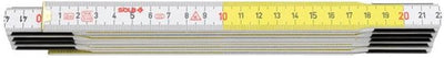 Sola Faltmaßstab Holz 2mtr 10-teilig HF2 10, weiß gelb, Klasse 3 verpackt pro 10 - 53021201 - 53021201