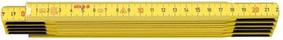 Sola Klappmaßstab Holz 2mtr 10-teilig hg2 10, gelb, EG-Klasse 3 hg2 10 sb - 53020201 - 53020201