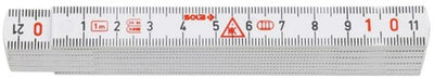 Sola Klappmaßstab Kunststoff 1mtr 10-teilig weiß, weiß, EG-Klasse 3 hkm1 10w sb - 53031301 - 53031301
