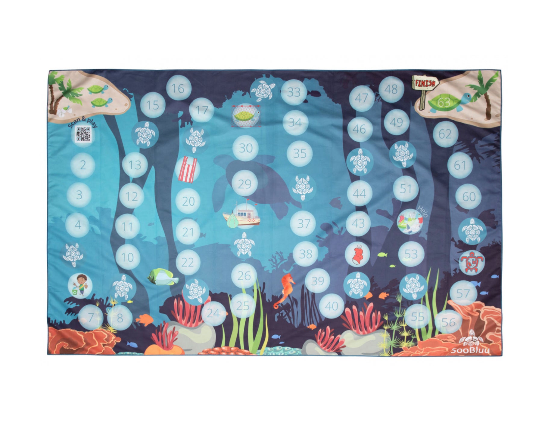 Soobluu Strände Badetuch Spiel 100x160 cm