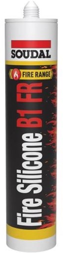 Soudal Feuersilikon b1 fr | feuerbeständiger Silikondichtstoff | grau | 300 ml – 147412