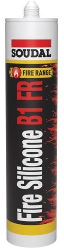 Soudal Feuersilikon b1 fr | feuerbeständiger Silikondichtstoff | weiß | 300 ml – 147413