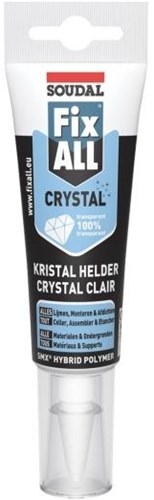 Soudal Fix – ganz aus Kristall | Kleb- und Fugendichtstoff | transparent | 125 ml - 131093