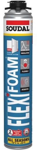 Soudal Flexifoam-Pistole | elastischer PU-Schaum | blau | 750 ml – 117472