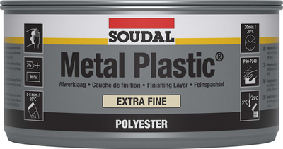 Soudal Metall-Kunststoff extra fein | Polyesterspachtel | 1kg | weiß | 30034 - 103424