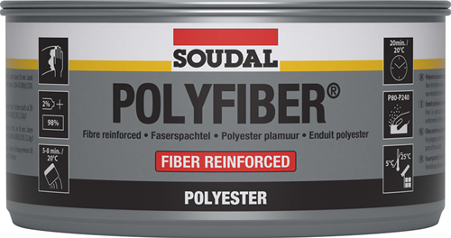 Soudal-Polyfaser | Polyesterspachtel | 1kg | grau | 30104 - 103433