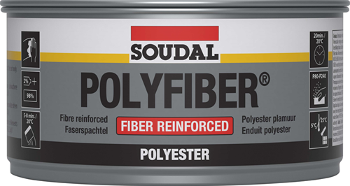 Soudal-Polyfaser | Polyesterspachtel | 250 Gramm | grau | 30101 - 103431