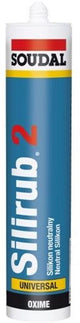 Soudal Silirub 2 | Silikondichtstoff | aluminiumgrau | 300 ml – 101270