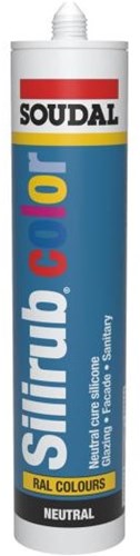 Soudal Silirub-Farbe | Silikondichtstoff | Lehmbraun RAL 8003 | 300 ml – 116305